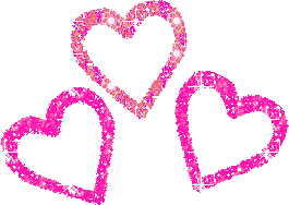 Gif animé coeurs roses